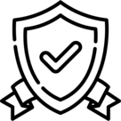 Shield with a tick icon